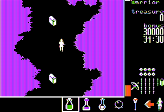 Gemstone Warrior (Apple II) screenshot: Collecting Treasure