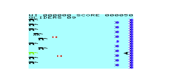 Battlefield (VIC-20) screenshot: Enemies attack.