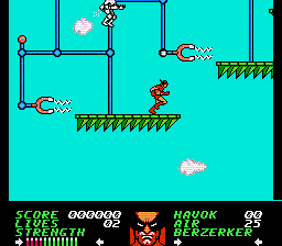 Wolverine (NES) screenshot: Annoying magnets