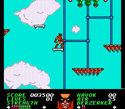 Wolverine (NES) screenshot: Reverse spikes?