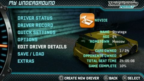 Screenshot of Need for Speed: Underground - Rivals (PSP, 2005) - MobyGames