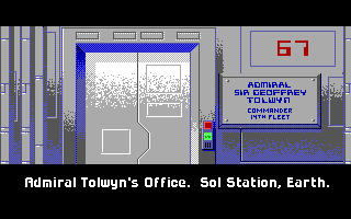 Wing Commander II: Vengeance of the Kilrathi (DOS) screenshot: Admiral Tolwyn's Office - EGA