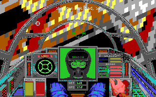 Wing Commander II: Vengeance of the Kilrathi (DOS) screenshot: Cockpit Wingman Communication - EGA