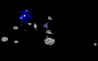 Wing Commander II: Vengeance of the Kilrathi (DOS) screenshot: Destroyed by an Asteroid - EGA