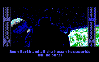 Wing Commander II: Vengeance of the Kilrathi (DOS) screenshot: One to Rule, Hand of Blue - EGA