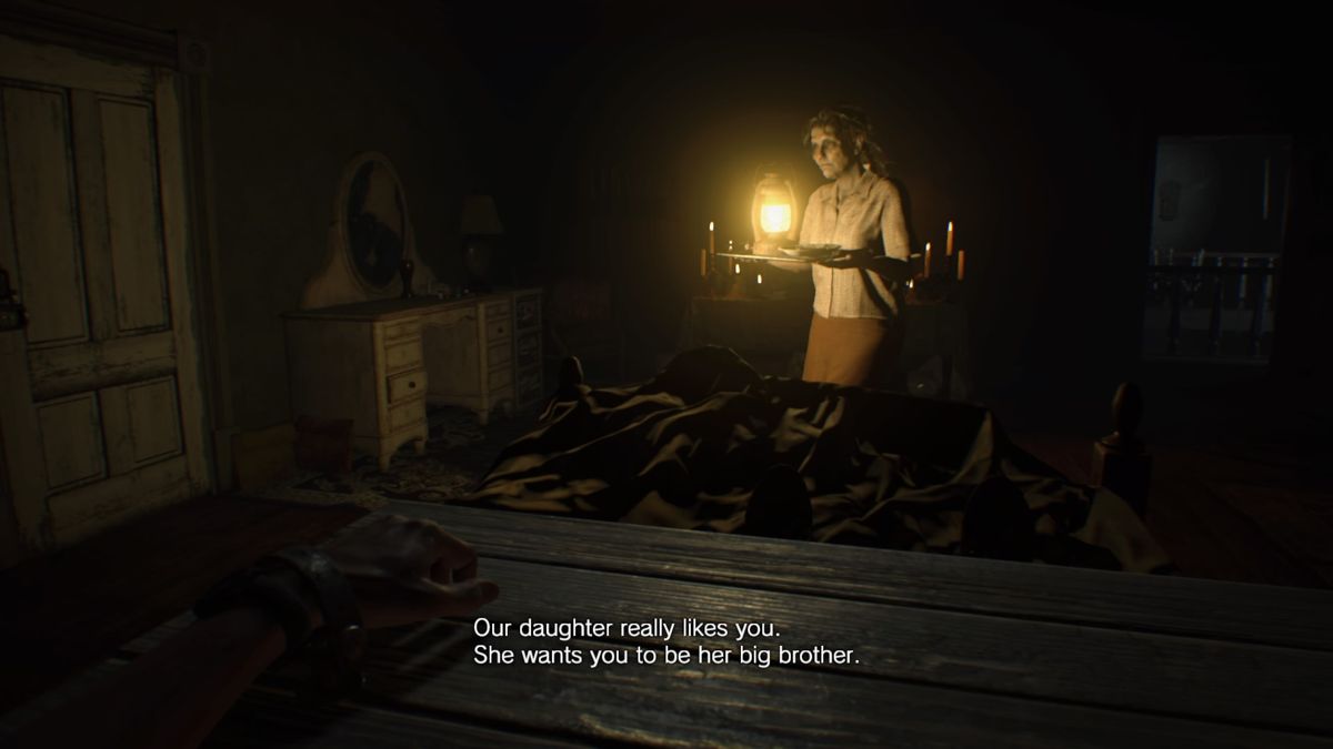 Resident Evil 7: Biohazard - Banned Footage: Vol.1 (PlayStation 4) screenshot: Bedroom: At least somebody seem to like me in this house