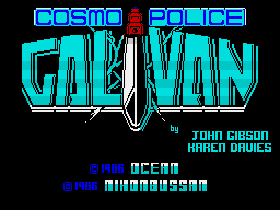 Galivan (ZX Spectrum) screenshot: Title screen