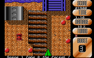 Nitro Boost Challenge (Atari ST) screenshot: Prepare to jump!