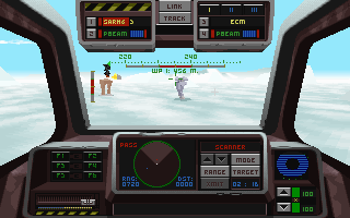 Metaltech: EarthSiege (DOS) screenshot: Fight!