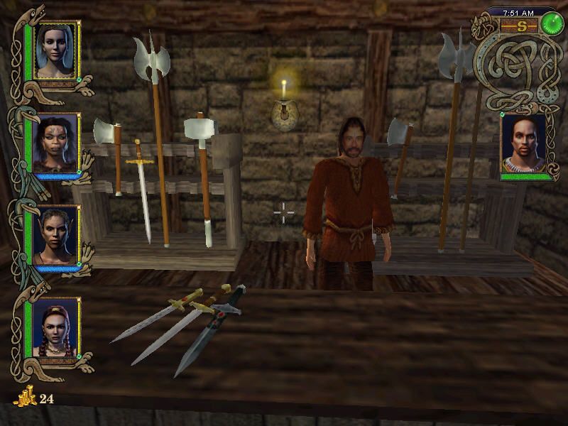 Might and Magic IX (Windows) screenshot: Buying weapons