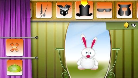 Bunny Dodge (PSP) screenshot: Dress up the bunny.