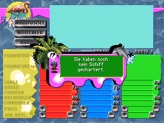 Flamingo Tours (DOS) screenshot: Choosing Route.