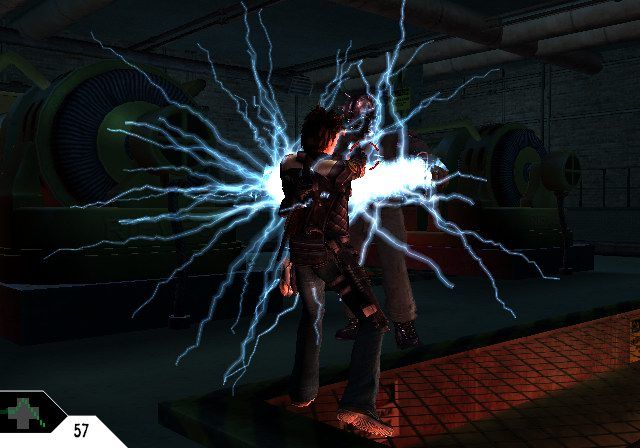 Ghosthunter (PlayStation 2) screenshot: Prison realm, Electric Guardian encounter