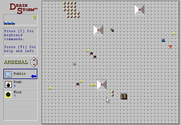 Drain Storm (Windows) screenshot: 3 enemies is easy situation