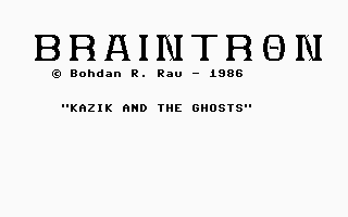 Kazik and the Ghosts (Commodore 16, Plus/4) screenshot: Title screen