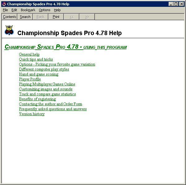 Screenshot of Championship Spades AllStars (Windows, 2000) MobyGames