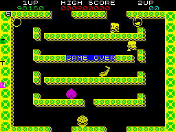Bubble Bobble (ZX Spectrum) screenshot: Game Over