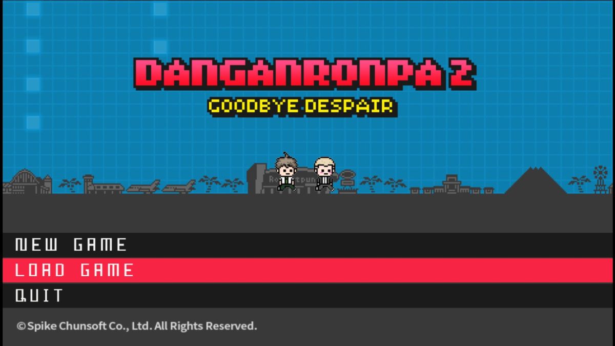 Danganronpa 2: Goodbye Despair (Windows) screenshot: Main menu