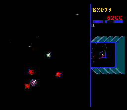 Williams Arcade Classics (SNES) screenshot: Sinistar is other shooter game in space. The difference: you can rotate the ship!