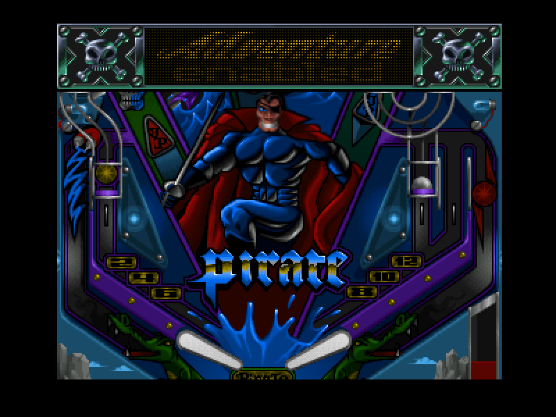Slam Tilt (Amiga) screenshot: The Pirate Table (close)