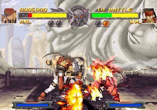 Guilty Gear (PlayStation) screenshot: Some fire is effective