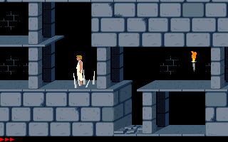 Prince of Persia (DOS) screenshot: Spikes!