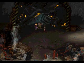 Final Fantasy VII (PlayStation) screenshot: Buried district