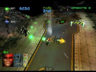 Expendable (PlayStation) screenshot: Power-up upgrade bullets
