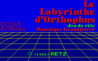Le Labyrinthe d'Orthophus (Atari ST) screenshot: Title screen