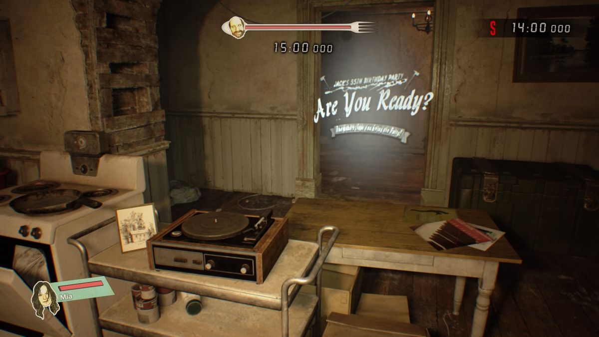 Resident Evil 7: Biohazard - Banned Footage: Vol.2 (PlayStation 4) screenshot: Jack's 55th Birthday: Stage countdown starts when you exist the room in search of food
