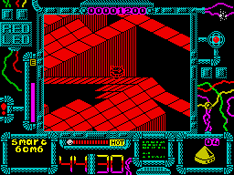 Battle Droidz (ZX Spectrum) screenshot: Narrow passage
