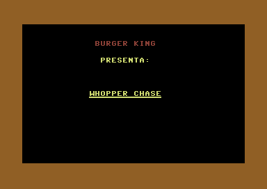 Whopper Chase (Commodore 64) screenshot: Second loading screen
