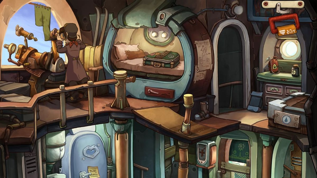 Deponia (Macintosh) screenshot: Alright, time to think of some way to leave this place
