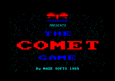 The Comet Game (Amstrad CPC) screenshot: Loading screen