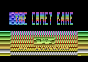 The Comet Game (Atari 8-bit) screenshot: Title screen