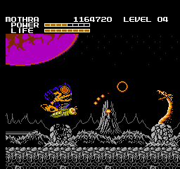 Godzilla: Monster of Monsters! (NES) screenshot: There are Volcanos on mars!