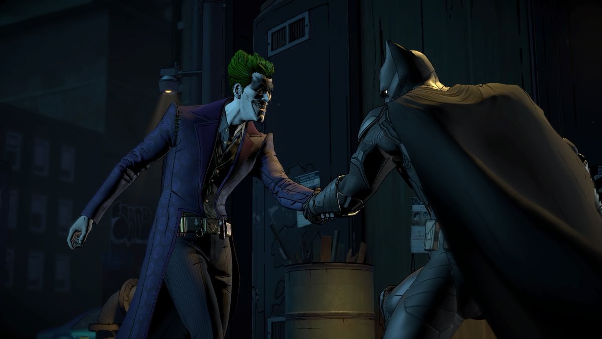 Batman: The Telltale Series - The Enemy Within: Episode Five - Same Stitch (PlayStation 4) screenshot: Old friends ready to take on the Agency