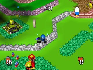 Team Buddies (PlayStation) screenshot: Run, buddy, run!