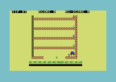 Cassette 50 (Commodore 64) screenshot: Barrel Jump