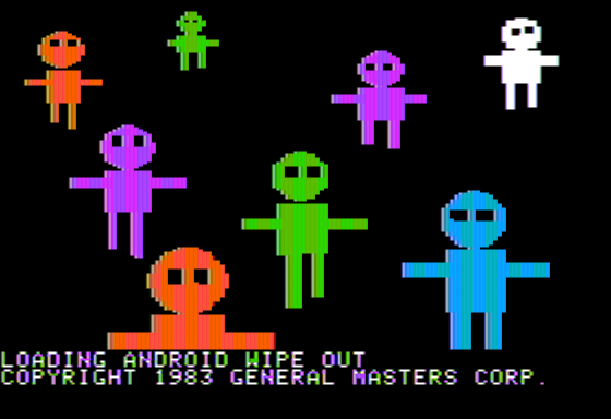 Android Wipe Out (Apple II) screenshot: Title Screen