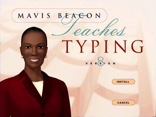 Mavis Beacon Teaches Typing: Version 8 (Windows) screenshot: The first installation screen. This screen is not present in the WIN 3.1 installation processes