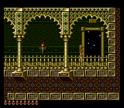 Prince of Persia (SNES) screenshot: ...that will take you to an otherwise unreachable part of the level.