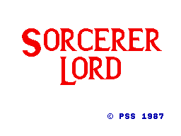 Sorcerer Lord (ZX Spectrum) screenshot: Title screen
