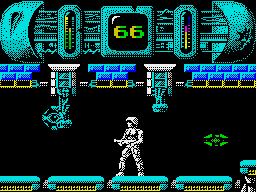 Trantor: The Last Stormtrooper (ZX Spectrum) screenshot: Obstacles