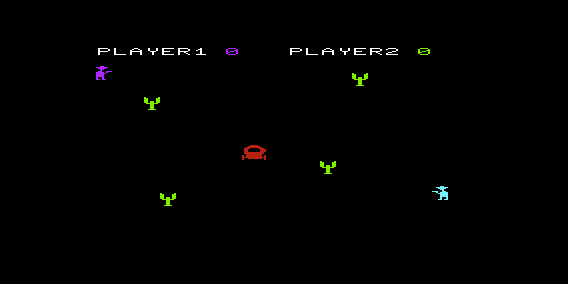 Gunfight (VIC-20) screenshot: Game start