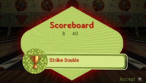 Bowling 3D (PSP) screenshot: Scoreboard