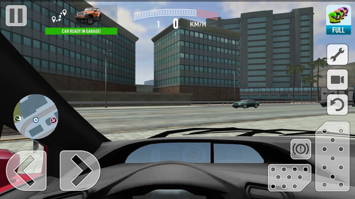 Real Car Driving Experience (Android) screenshot: 1st person view