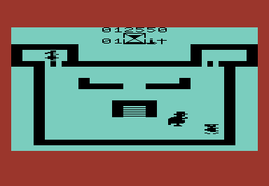 Ghost Manor (VIC-20) screenshot: Watch out for Dracula!