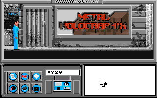 Neuromancer (Apple IIgs) screenshot: Holographix... is that kind of like the Turbo-Grafix?