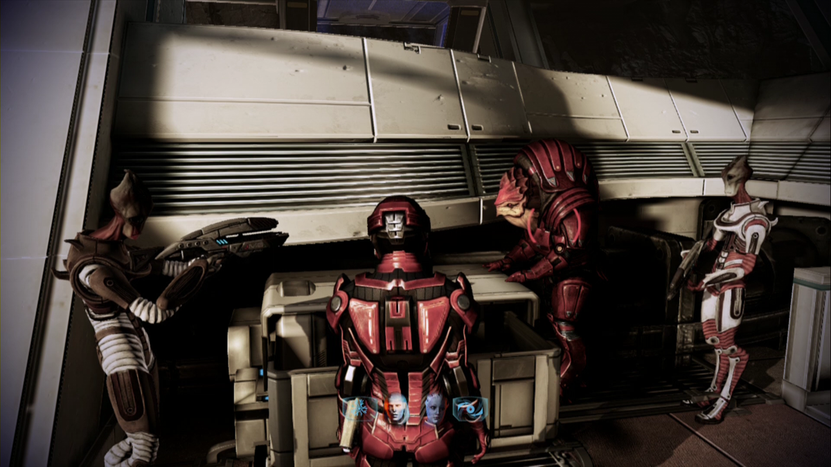 Mass Effect 3 (Xbox 360) screenshot: Hey Wrex, keep calm!